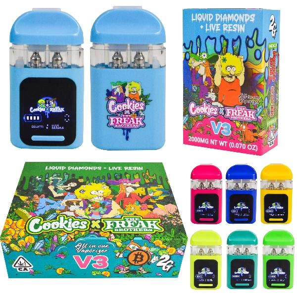 Empty Cookies X Freak Brothers V3 Hloov Dual Disposable Vape 2G