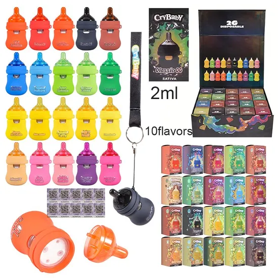 Empty Crybaby 2g Disposable Cry Baby Bottle Shape Vape